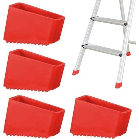 4 Pièces Couvre-Pieds D'Échelle Polyvalents Couvre-Jambes Antidérapants Coussinets de Pied en Caoutchouc Manchon Isolant (1/4)
