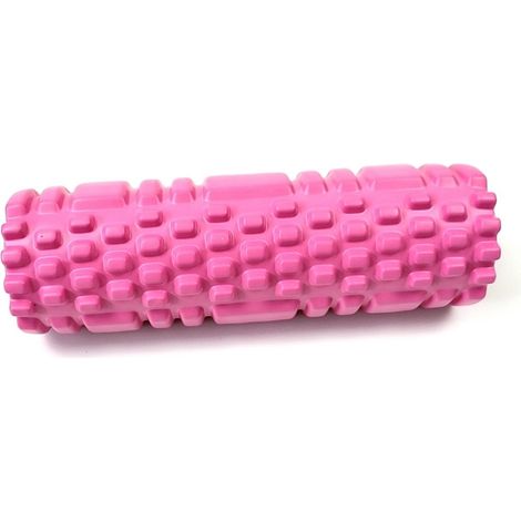 Rouleau de massage dorsal et de yoga de 26 cm, bloc de yoga, équipement d'exercice à domicile, rouge rose, 25,5 cm (1/5)