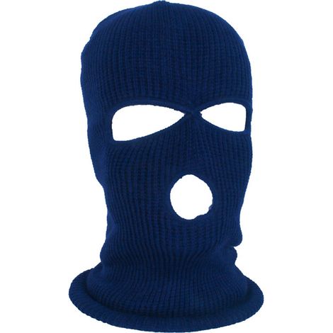 Bonnet tricoté masque visage intégral 3 trous hiver chaud élastique ski (1/5)