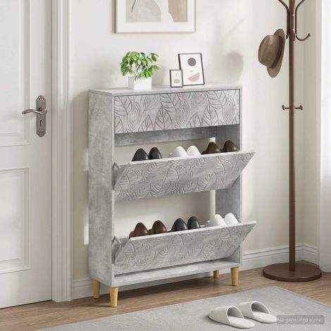 vidaXL Shoe Cabinet DELFT 78 x 24 x 103 cm Engineered Wood (1/5)