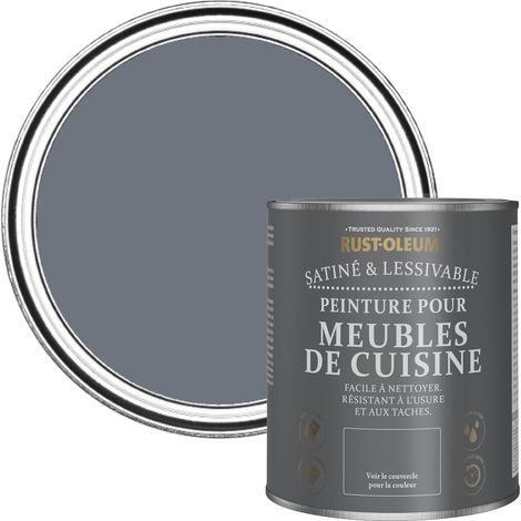 Peinture Grise pour Meubles de Cuisine, Finition Satinée - Gris Marine 750ml (1/5)
