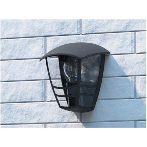 Philips CREEK Außenwandleuchte, max. 1 x 60 W E27 – 20 x 18 x 13 cm – IP44 – Schwarz
