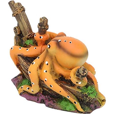 Pieuvre en résine d'aquarium en résine, Pieuvre en résine d'aquarium d'ornement de Paysage, réservoir de Poissons d'aquarium de Maison de Jardin (1/5)
