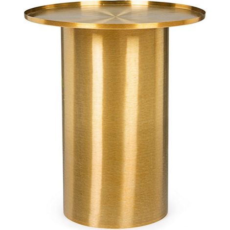 Moderner Couchtisch "Kalpita" Ø 51 cm aus Stahl mit Messing-Finish (1/5)