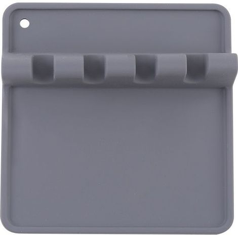 Porte couverts en silicone avec égouttoir résistant à la chaleur pour spatules et cuillères support pour plan de travail (1/5)