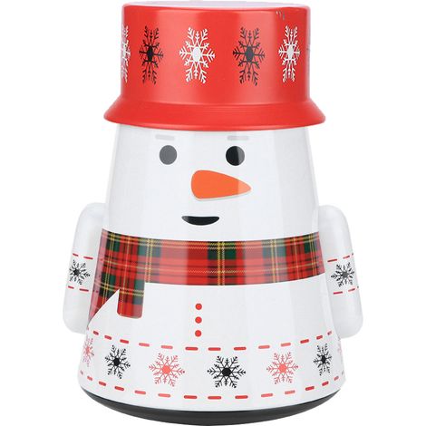 Boîte De Rangement Noël Bonbons Cookies Thème Bonhomme De Neige Décoration Cadeau - 1 Pièce (1/5)