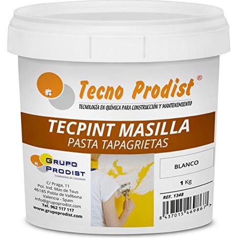 Tecno Prodist Tecpint Masilla Pared - Masilla de Relleno Pared (BLANCA)