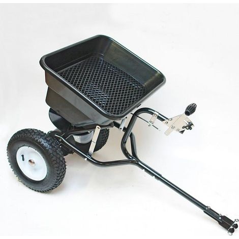 Dema – Epandeur à sel et engrais 45L – Cuve conique PVC – Largeur d'épandage 2 à 3m – Attelage remorque pour tracteurs