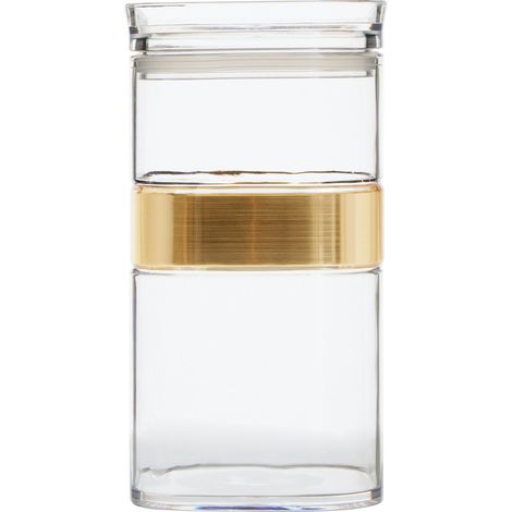 Interiors by Premier Clear Kitchen Storage Jar with Airtight Lid, Tea Coffee & Sugar Canister, Square Kitchen Jar for Storage (1/5)
