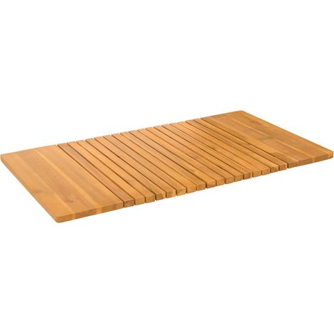 Tapis de bain Uni Marron 100 x 55 cm bois