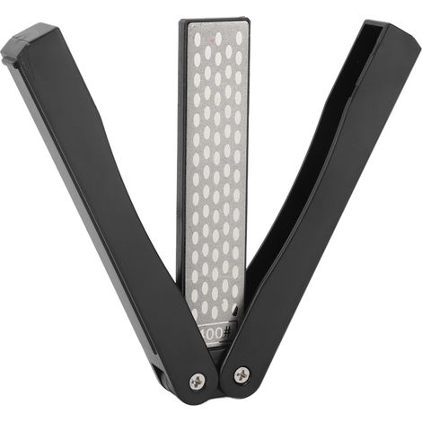 Aiguisoir de poche pliant double face en forme d'éventail pour outils de jardin extérieur (1/5)