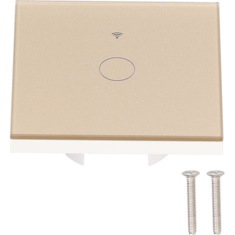 Interrupteur Tactile Simple pour Tuya Zigbee Commutateur Lampe Intelligent Télécommande Plaque Rétroéclairée (Or) (1/5)