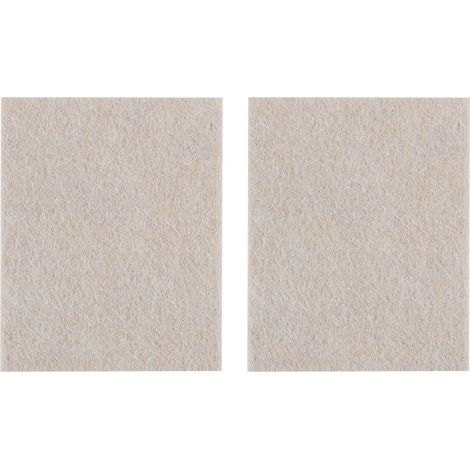 Almohadillas de fieltro autoadhesivas, color marrón claro, 80x100 mm, 2 unidades. (1/5)