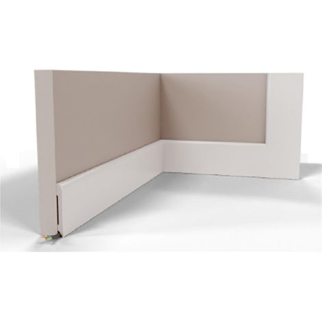 Plinthe PVC (arrondie et anti-choc ) - Hauteur: 7 cm - Largeur: 1.2 cm - Longueur: 2.4 m - Coloris: blanc
