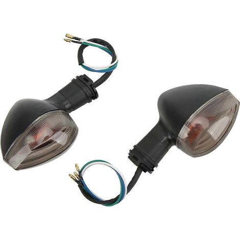 Paar Motorrad-Blinker vorne, 12V 6W, Ersatz für YZF R1 2009–2014, Schwarz