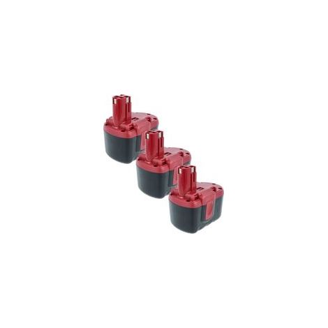 3x Batterie compatible avec Bosch PSB 24VE-2, SAW 24V, GSR 24VE-2, GST 24V outil électrique (2000 mAh, NiMH, 24 V)