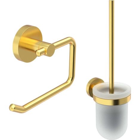 Nimco Unix - Set accessori WC, vetro/oro spazzolato UNZ set-94WN-Z (1/2)