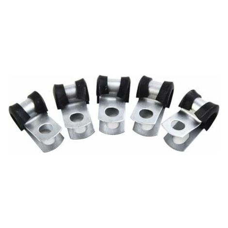 Lot de 12 clips de tuyau de frein, revêtement en caoutchouc pour tubes 3/16, construction en zinc avec protection anti-vibrations (1/5)