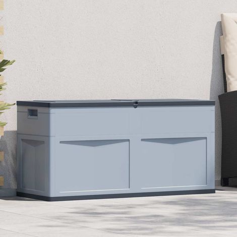 Boîte de rangement de jardin,Coffre de rangement 320 L Gris Noir CFW978096 (1/5)