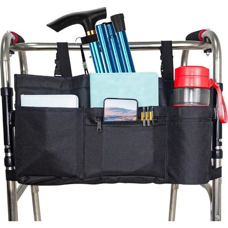 Sac de Marcheur avec Glacière Souple et Porte-Gobelet, de Marcheur pour Déambulateur Pliable, Paniers de Marcheur, Porte-Gobelet pour Déambulateur (1/5)
