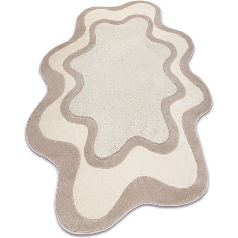 Tappeto DUNE 8086 SHAPE crema / beige – Astrazione, struttura, forma irregolare beige 160x220 cm