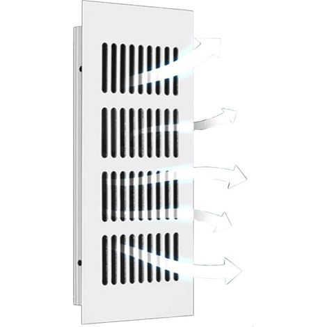 Metal Air Vent Grille for Cupboard Door Shoe Cabinet Kitchen Sink Countertop Bathroom 100x300mm (1/4)