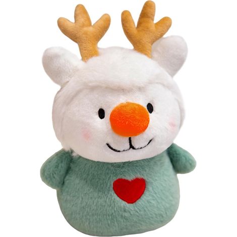 Peluche Sapin De Noël - Peluche Renne Et Bonhomme De Neige - 17 cm - Jouet En Peluche Doux Et Moelleux Pour Décoration Festive Et Cadeau - 1 Pièce (1/2)
