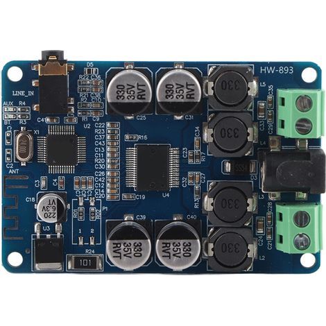 Carte amplificateur de puissance récepteur Audio stéréo Bluetooth, Module d'ampli, connexion gratuite, atelier de réparation, bureau pour l'industrie domestique (1/5)