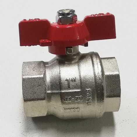 Enolgas valvola sfera saracinesca 1 ff leva corta rossa (1/2)