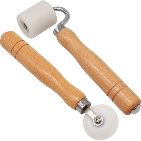 2 Pièces Rouleau de Pression à Main Rouleau à Pression de Papier Peint Rouleaux en Bois pour Papier Peint D'angle Intérieur (1/5)