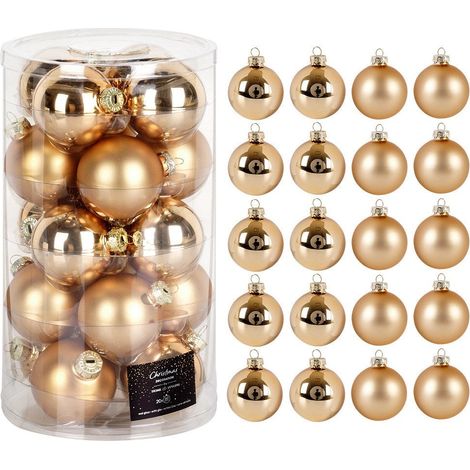 Palline di Natale in vetro dorato, 6 cm, 20 pezzi. (1/5)