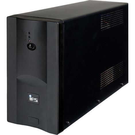 TM-LI-2k0-MC-2x9: TM-LI-2k0-MC-2x9: USV-Tower mit modifizierter Sinuswelle, 230 V AC, 2000 VA/1200 W, Metallgehäuse mit 2 Batterien ...