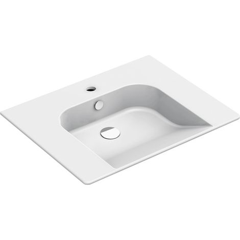 COMMUNITY ceramic washbasin 70x55cm, white ExtraGlaze (1/2)