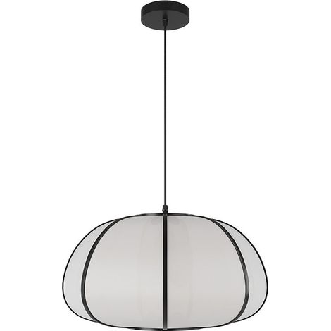 Lámpara colgante de bambú negro 38 cm - Hana