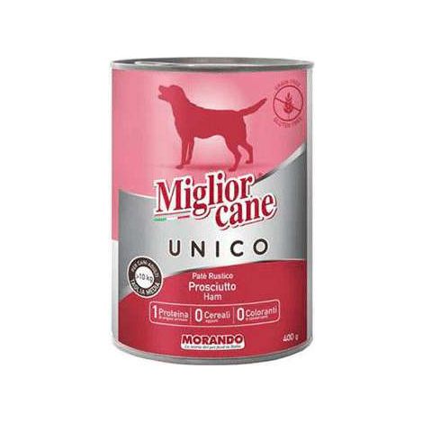 Miglior Cane Unico Paté Prosciutto 400g - Alimento Completo per Cani Medi (1/2)