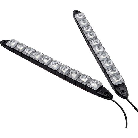 2 luces diurnas LED para coche con 10 LED, luces antiniebla diurnas DRL blancas – Faros delanteros impermeables (1/5)