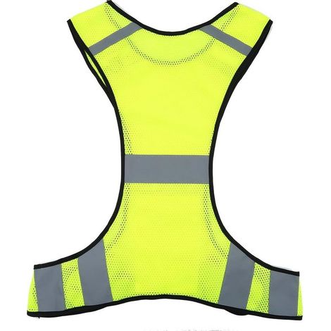 Gilet de Sécurité Veste Réfléchissant Haute Visibilité de 200M au Soir avec Poches pour Course à Pied Cyclisme Jogging (1/5)