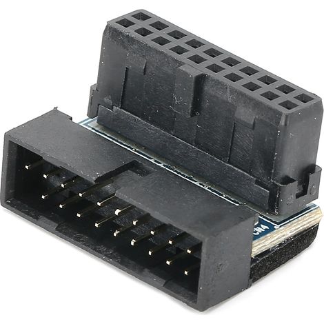 Connecteur coudé à 90 degrés à 19 broches pour le câblage hôte et accessoires d'ordinateur de bureau (1/5)