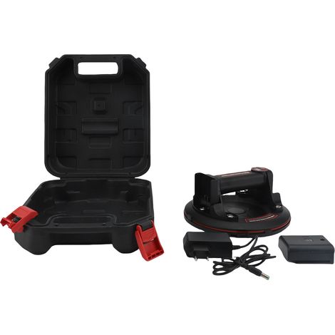 Ventouse électrique 8 pouces 400KG – Levage verre carrelage avec manomètre pression numérique, manutention (1/3)