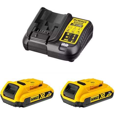 Power Set DeWALT (2 x 18V 2,0 Ah + DCB107)