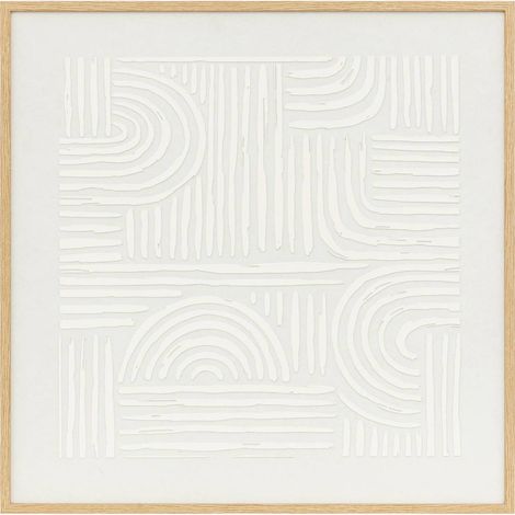3D-Wanddeko Kaya Weiß 60x60cm - Atmosphera créateur d'intérieur