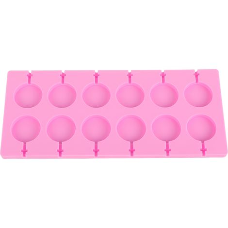 Moule à sucettes rond en silicone pour bonbons et chocolat - 12 cavités (1/5)