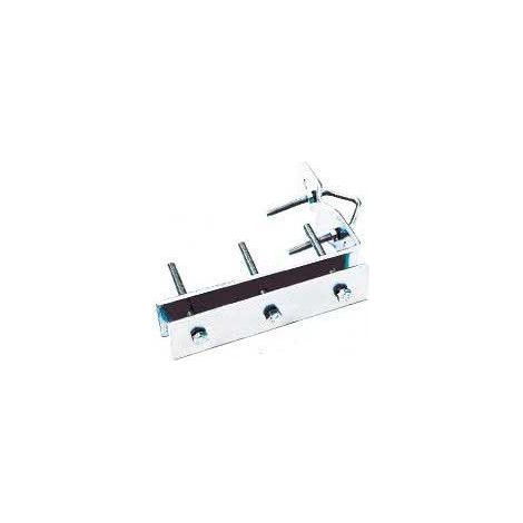 Bras mural - 800932 - Kit fixation parabole - Acier 45x5mm - Pour mâts 25 à 50 - Couleur gris (1/2)