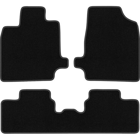 Alfombrillas de coche de terciopelo negro, ligeras y diseñadas a medida. (1/5)