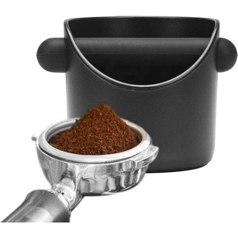 Boîte à Café, Bac à marc de café ABS Caoutchouc avec barre de frappe amovible et Base Antidérapante, Accessoire Barista, Knock Box Café Boîte pour Récupérer Marc de Café Bac Marc de Café ,rouge (1/4)