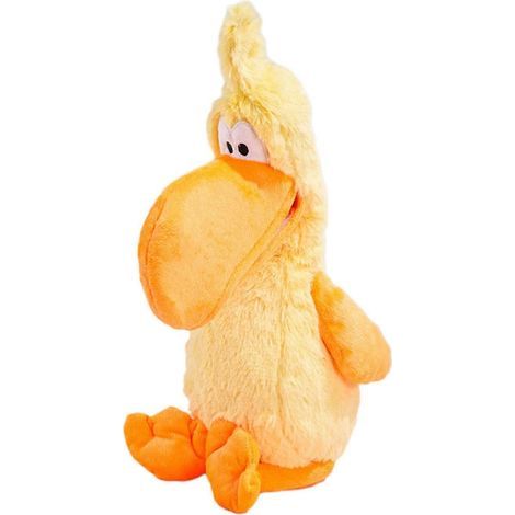 Distributeur de nourriture en forme de toucan - Jouet sonore et résistant aux morsures - pour chiens et contre l'ennui - Peluche d'enrichissement jaune M (1/5)