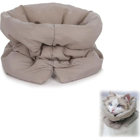 Collier postopératoire pour chats - Collier doux et réglable - Respirant - Protection des plaies - Empêche les léchages des plaies - Idéal pour les chats et les chatons lors d'une chirurgie et d'un (1/3)