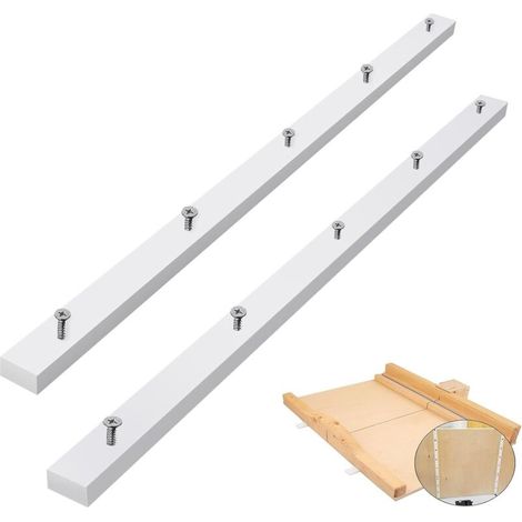 Two-section cross guide rails and miter rails, suitable for table saws, made of ultra-high molecular weight (UHMW) polyethylene. Rail model: MGJ-105W (1/5)
