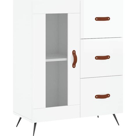 Maison La Vie - Buffet Salon Moderne - Meuble de rangement - Blanc brillant 69,5x34x90 cm Bois d'ingénierie bu2877 (1/5)
