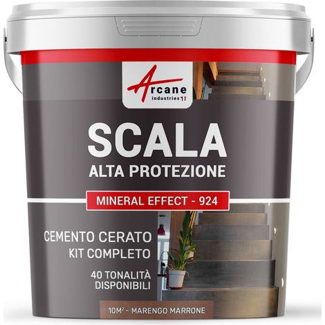 Cemento Cerato Scale - Kit Completo - 10 m² (in 2 strati) Marrone Marengo - ARCANE INDUSTRIES